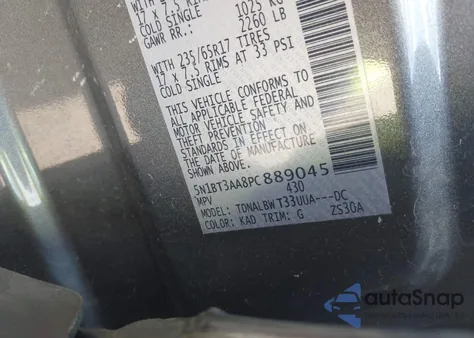 2023 Nissan Rogue S Fwd from USA, damaged, VIN 5N1BT3AA8PC889045
